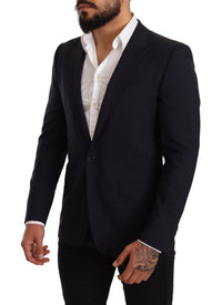 Thumbnail for Elegant Navy Martini Blazer by Renowned Tailors