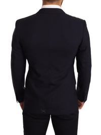 Thumbnail for Elegant Navy Martini Blazer by Renowned Tailors