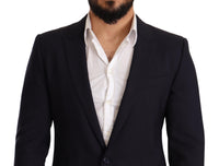 Thumbnail for Elegant Navy Martini Blazer by Renowned Tailors