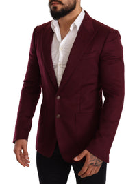 Thumbnail for Elegant Maroon Bordeaux Cashmere Blazer