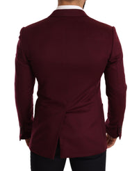 Thumbnail for Elegant Maroon Bordeaux Cashmere Blazer