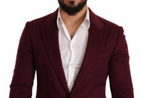 Thumbnail for Elegant Maroon Bordeaux Cashmere Blazer
