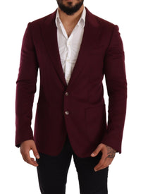 Thumbnail for Elegant Maroon Bordeaux Cashmere Blazer