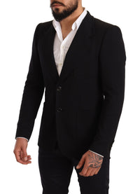 Thumbnail for Elegant Slim Fit Black Cotton Blazer