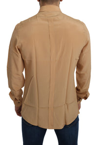 Thumbnail for Elegant Yellow Silk Men's Formal Shirt