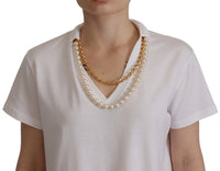 Thumbnail for Stunning V-Neckline Logo Embellished Tee