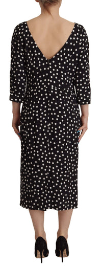 Thumbnail for Polka Dot Sheath Midi Elegance