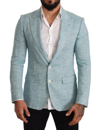 Thumbnail for Elegant Light Blue Linen Blazer