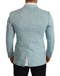 Thumbnail for Elegant Light Blue Linen Blazer