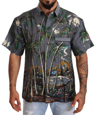 Thumbnail for Tropical Elegance Linen Silk Men's Shirt