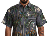 Thumbnail for Tropical Elegance Linen Silk Men's Shirt