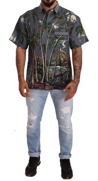 Thumbnail for Tropical Elegance Linen Silk Men's Shirt