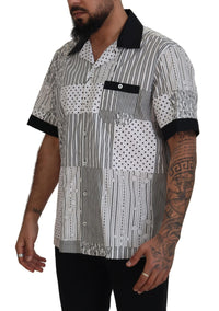Thumbnail for Elegant Black & White Cotton Shirt