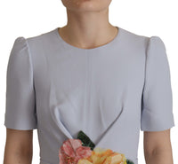 Thumbnail for Elegant Light Blue A-line Dress