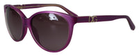 Thumbnail for Chic Purple Acetate Round Sunglasses