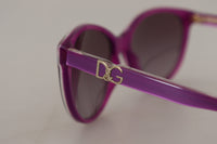 Thumbnail for Chic Purple Acetate Round Sunglasses