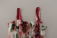 Thumbnail for Elegant Multicolor Silk Roses Maxi Dress