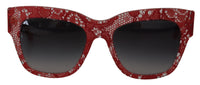 Thumbnail for Elegant Lace-Infused Red Sunglasses