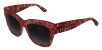 Thumbnail for Elegant Lace-Infused Red Sunglasses