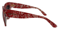 Thumbnail for Elegant Lace-Infused Red Sunglasses