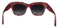 Thumbnail for Elegant Lace-Infused Red Sunglasses