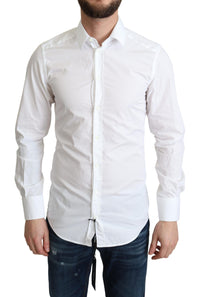 Thumbnail for White Cotton Long Sleeves Men Formal Shirt