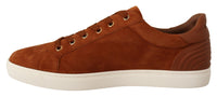 Thumbnail for Light Brown Suede Leather Low Tops Sneakers