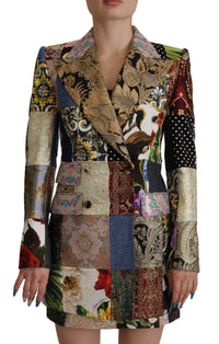 Thumbnail for Elegant Multicolor Patchwork Blazer Jacket