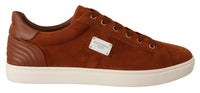 Thumbnail for Light Brown Suede Leather Low Tops Sneakers