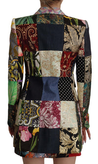 Thumbnail for Elegant Multicolor Patchwork Blazer Jacket