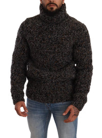 Thumbnail for Gray Wool Blend Turtleneck Pullover Sweater