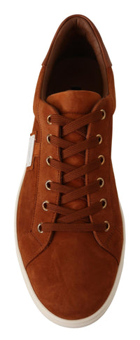 Thumbnail for Light Brown Suede Leather Low Tops Sneakers