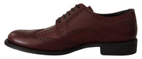 Thumbnail for Elegant Bordeaux Leather Derby Shoes