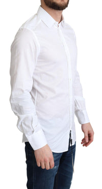 Thumbnail for Elegant White Cotton Dress Shirt Slim Fit