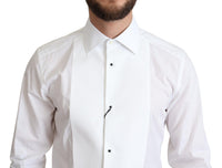 Thumbnail for Elegant White Cotton Bib Dress Shirt
