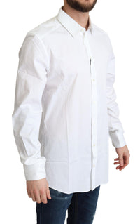 Thumbnail for Elegant White Cotton Stretch Dress Shirt