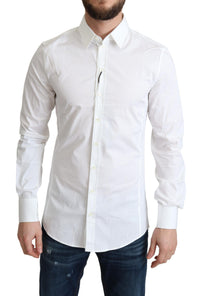Thumbnail for Elegant White Cotton Stretch Dress Shirt