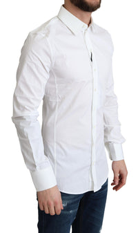 Thumbnail for Elegant White Cotton Stretch Dress Shirt