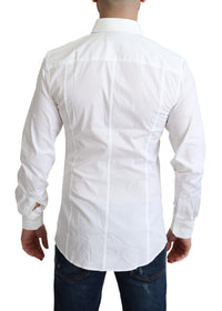 Thumbnail for Elegant White Cotton Stretch Dress Shirt