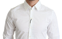 Thumbnail for Elegant White Cotton Stretch Dress Shirt