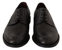 Thumbnail for Elegant Black Leather Derby Dress Shoes