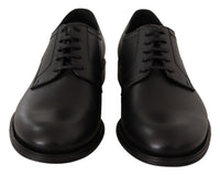 Thumbnail for Elegant Black Leather Derby Shoes