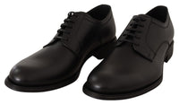 Thumbnail for Elegant Black Leather Derby Shoes