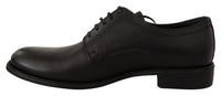 Thumbnail for Elegant Black Leather Derby Shoes