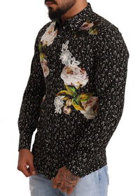 Thumbnail for Elegant Floral Embroidered Dress Shirt