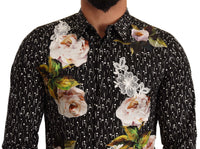 Thumbnail for Elegant Floral Embroidered Dress Shirt