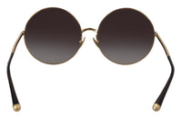 Thumbnail for Elegant Black Gold Gradient Sunglasses