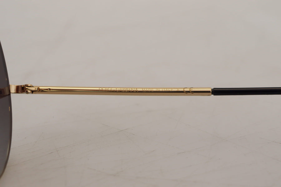 Elegant Black Gold Gradient Sunglasses