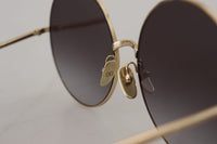 Thumbnail for Elegant Black Gold Gradient Sunglasses