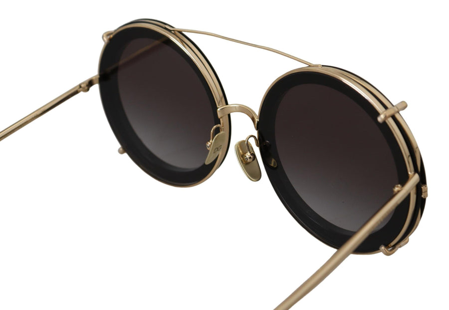 Elegant Black Gold Gradient Sunglasses